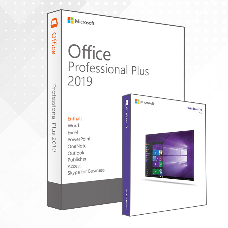 Bundle: Windows 10 Pro + Office 2019 Professional Plus